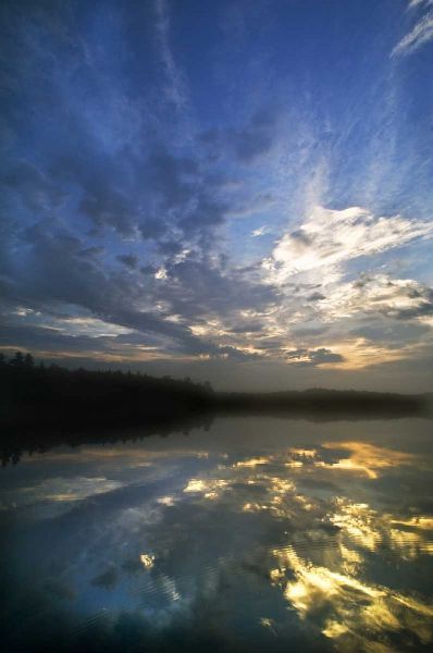 Michigan Sunrise sky reflected in Petes Lake